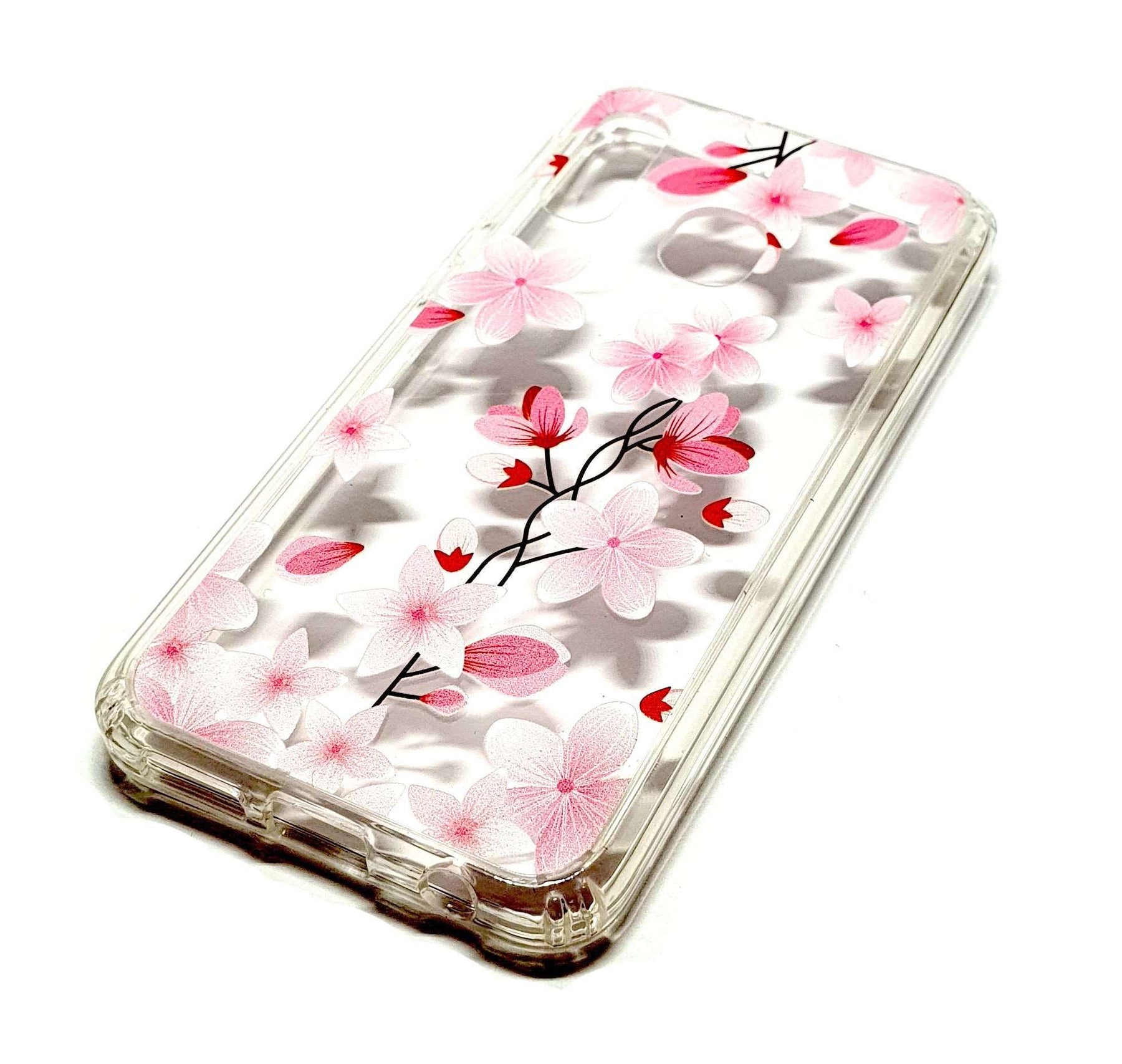 Samsung A20e decorative clear transparent phone case flowers