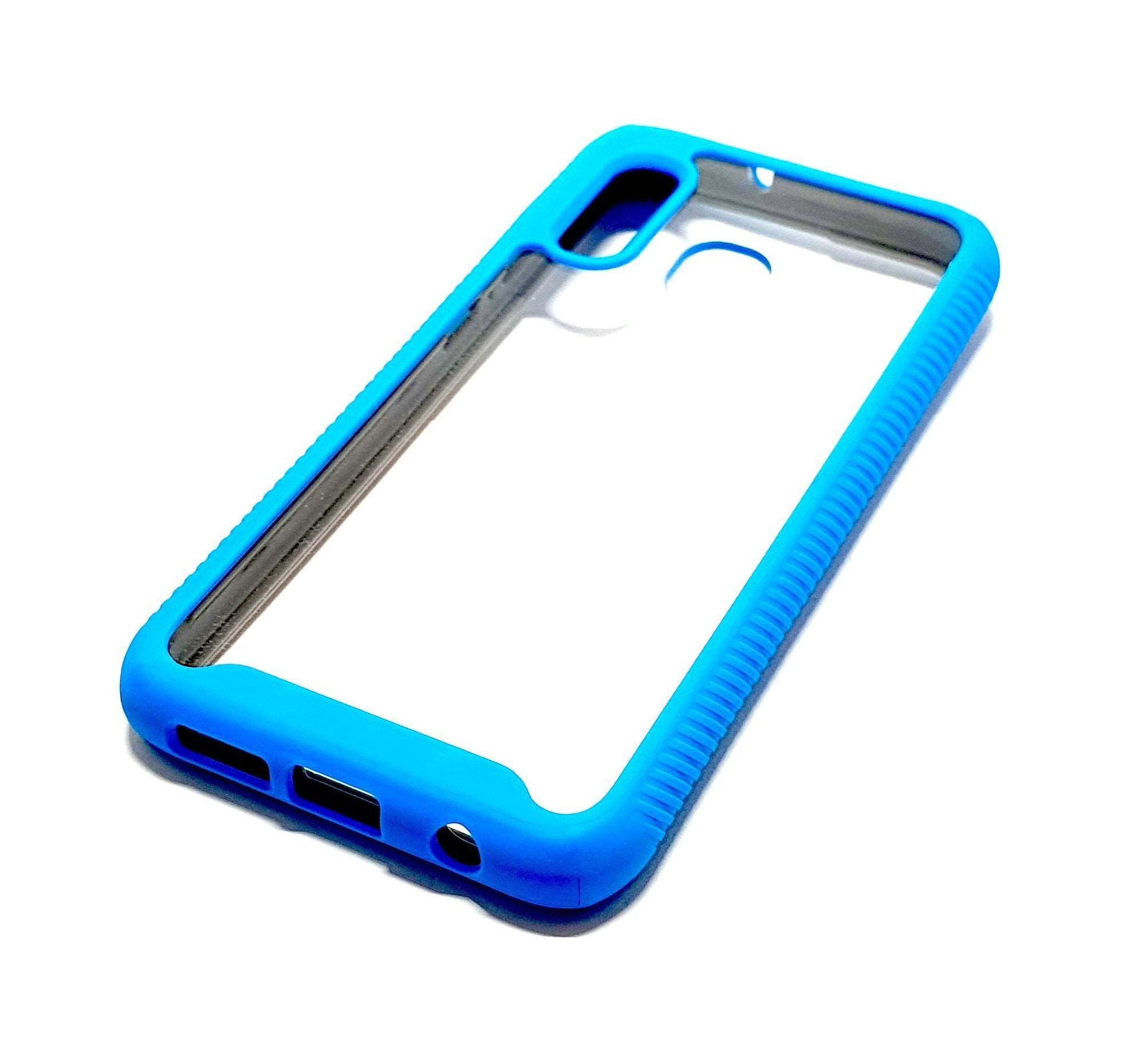Samsung A20e Shockproof blue clear transparent phone case