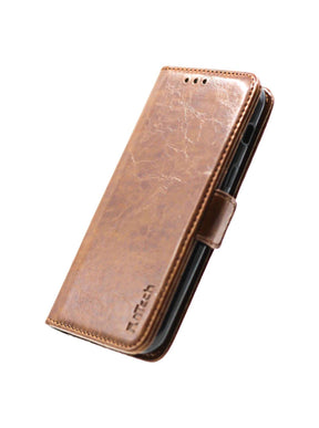 Samsung A3 2017 Leather Wallet Case Brown