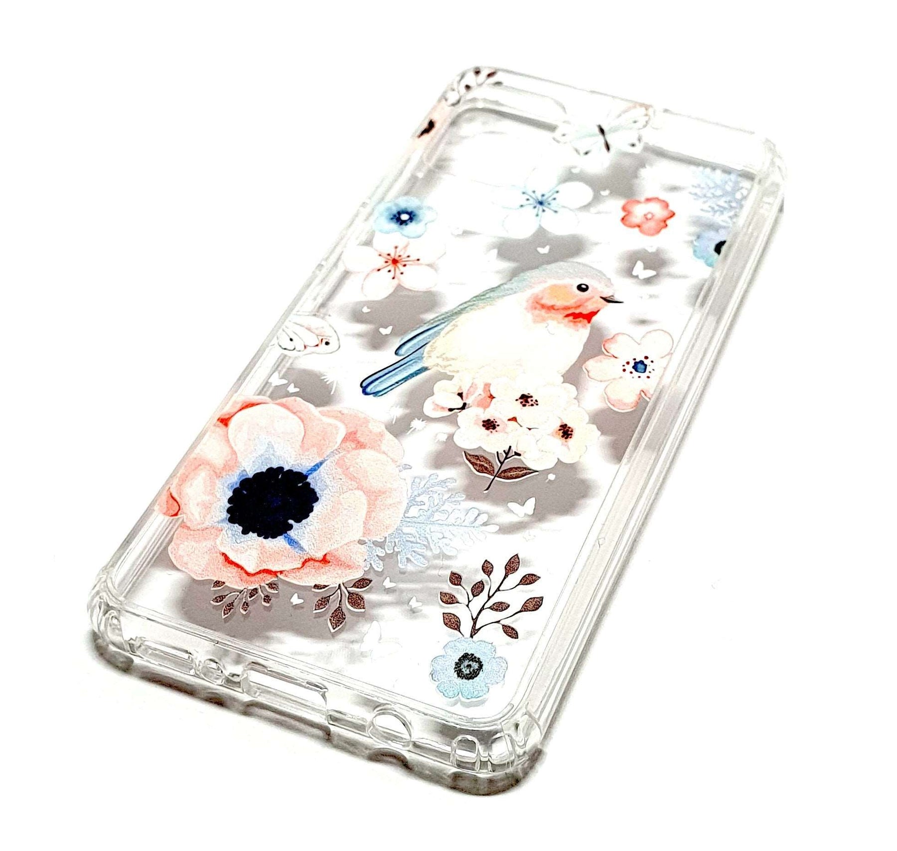 Samsung A51 decorative clear transparent phone case robin
