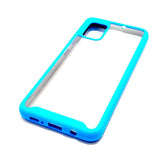 Samsung A51 Shockproof blue clear transparent phone case