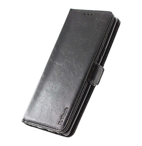Samsung Note 9 Leather Wallet Case Black