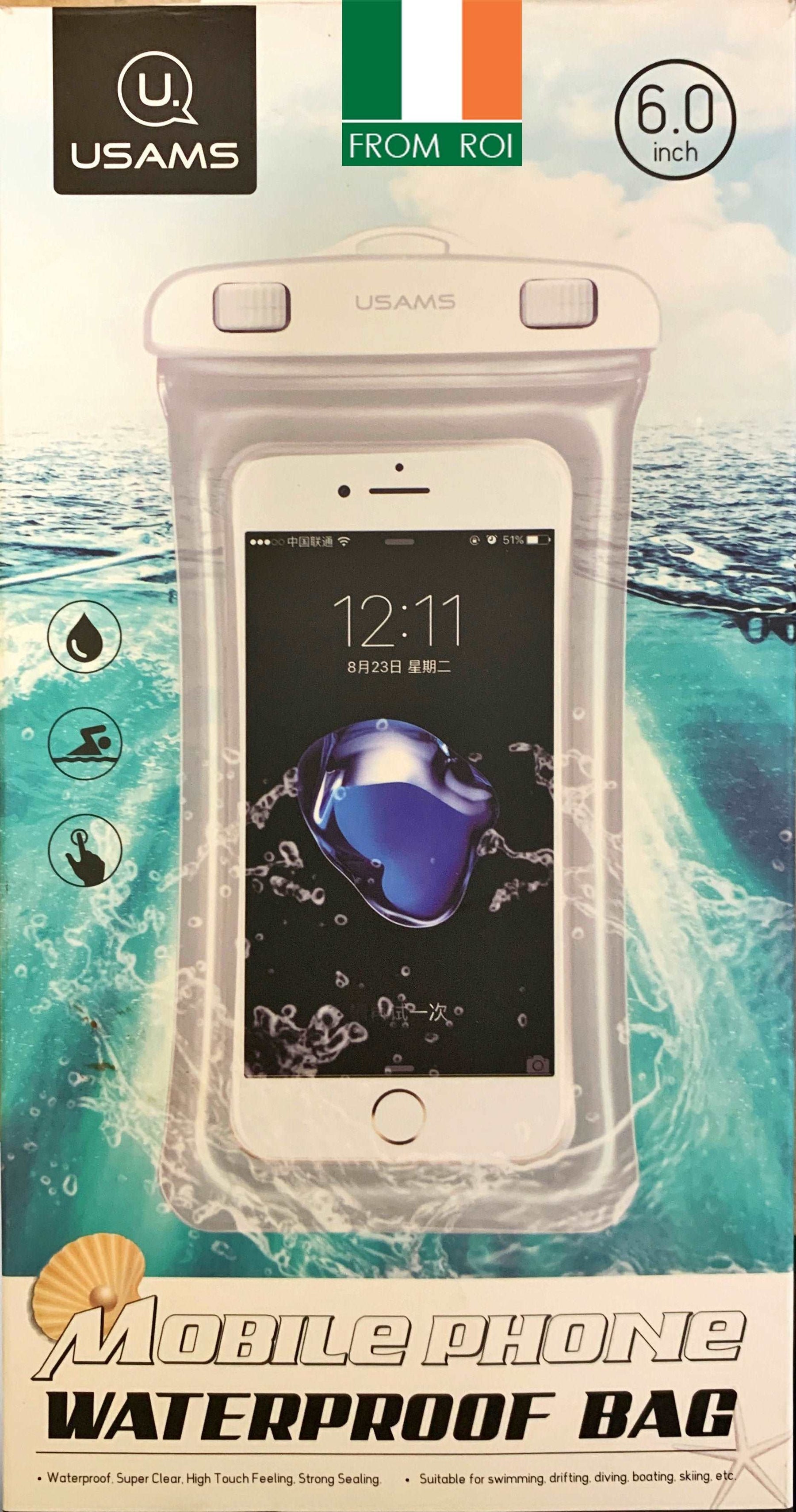 USAMS Universal Waterproof Case Pouch bubble float bag 6 inch