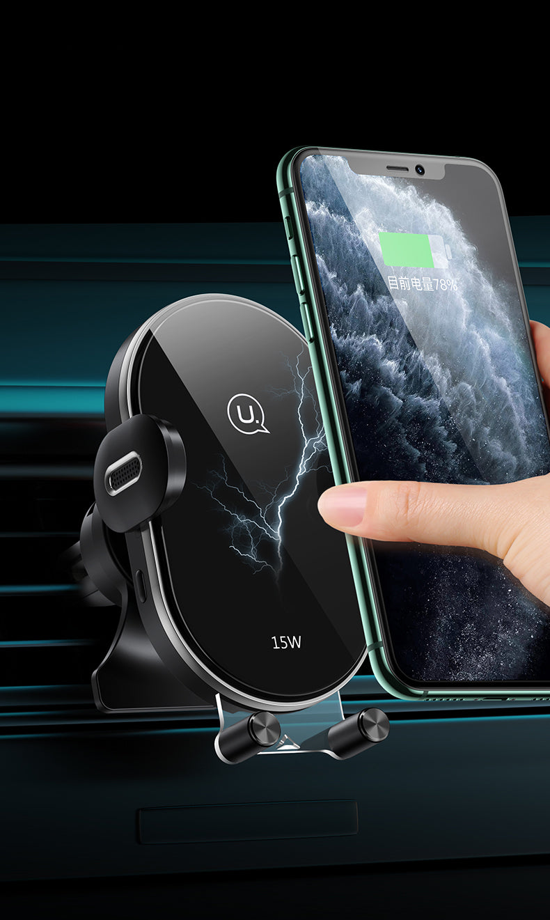 USAMS Automatic Wireless Fast Charging Car Holder (Air Vent) 15W