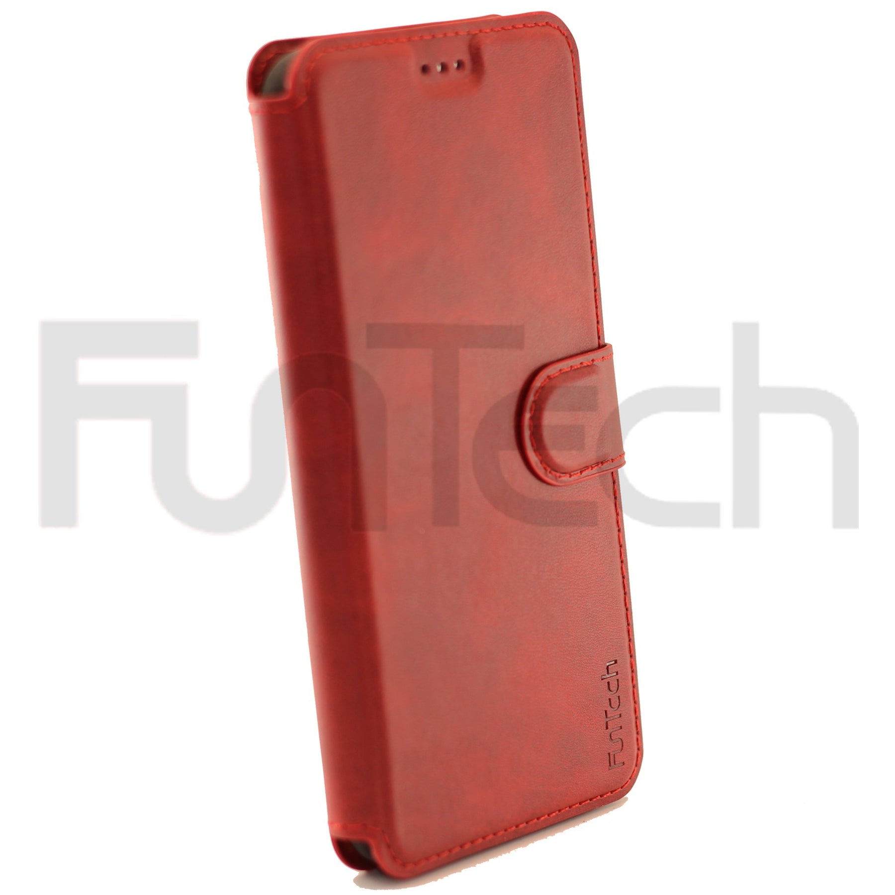Leather Wallet Case Color Red