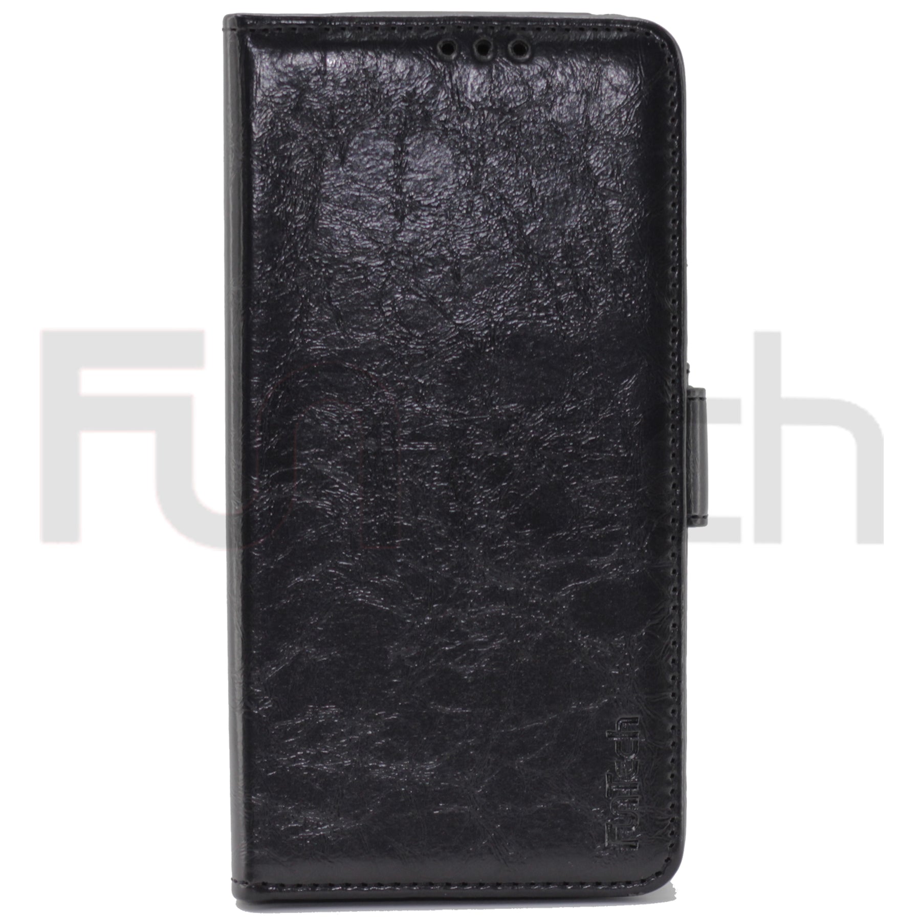 Samsung A8 2018, Leather Wallet Case, Color Black,