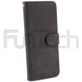 Nokia 5.3, Leather Wallet Case, Color Black,