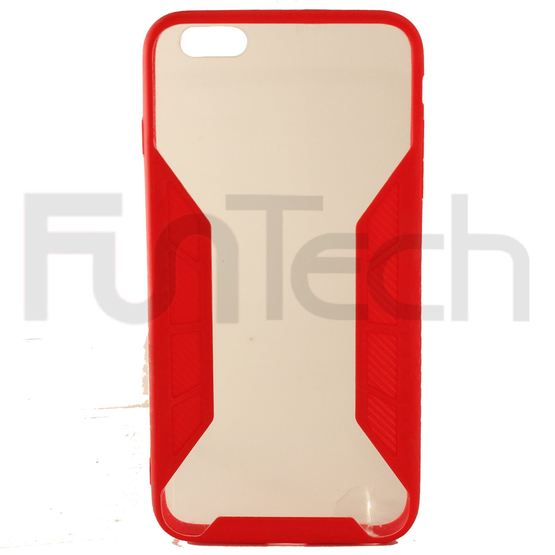 Apple iPhone 6 Plus Grid Gel Case Pink / Red