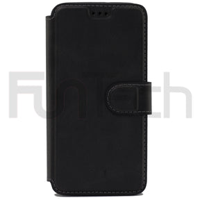 Samsung A40 Leather Wallet Case Color Black