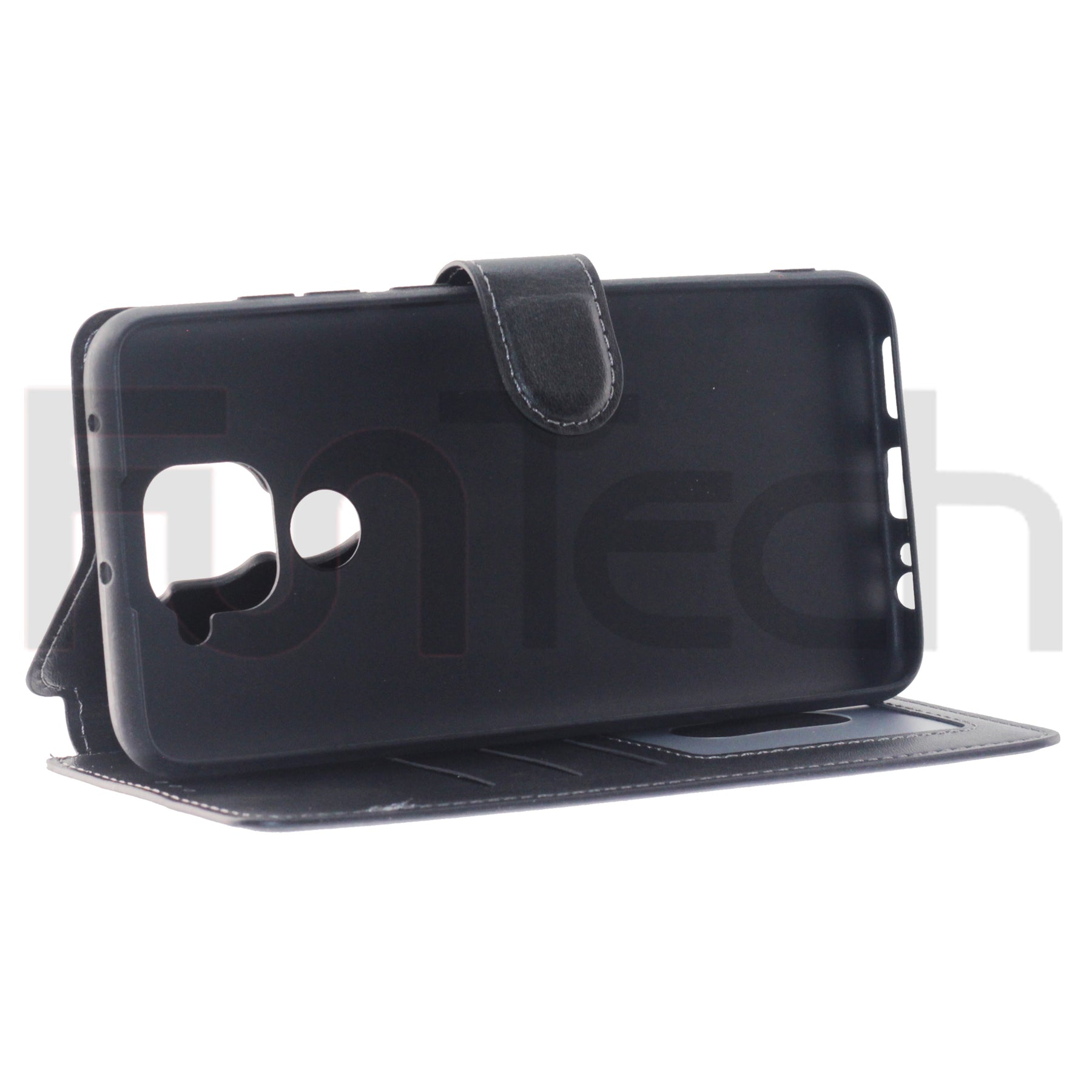 Xiaomi Redmi Note 9 Pro, Leather Wallet Case, Color Black.