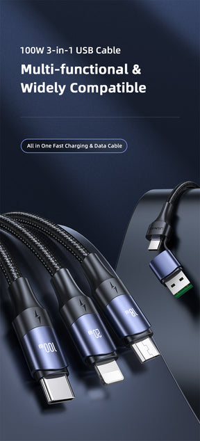 USAMS All in One Alloy Fast Charging Cable