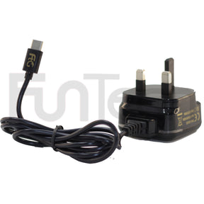 2.4 A, Travel Charger, 1.2 M Cable, UK Plug Black,