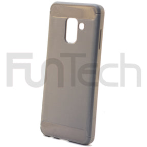 Samsung A8 2018, Matte Gel Case, Color Grey,