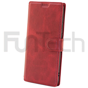 Samsung A71 Leather Wallet Case Color Red