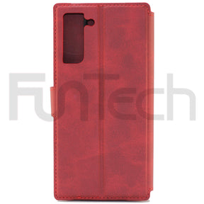 Leather Wallet Case, Color Red