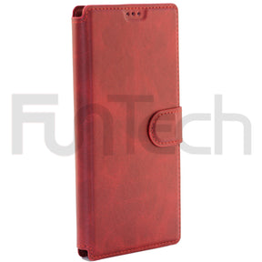 Samsung A71 Leather Wallet Case Color Red