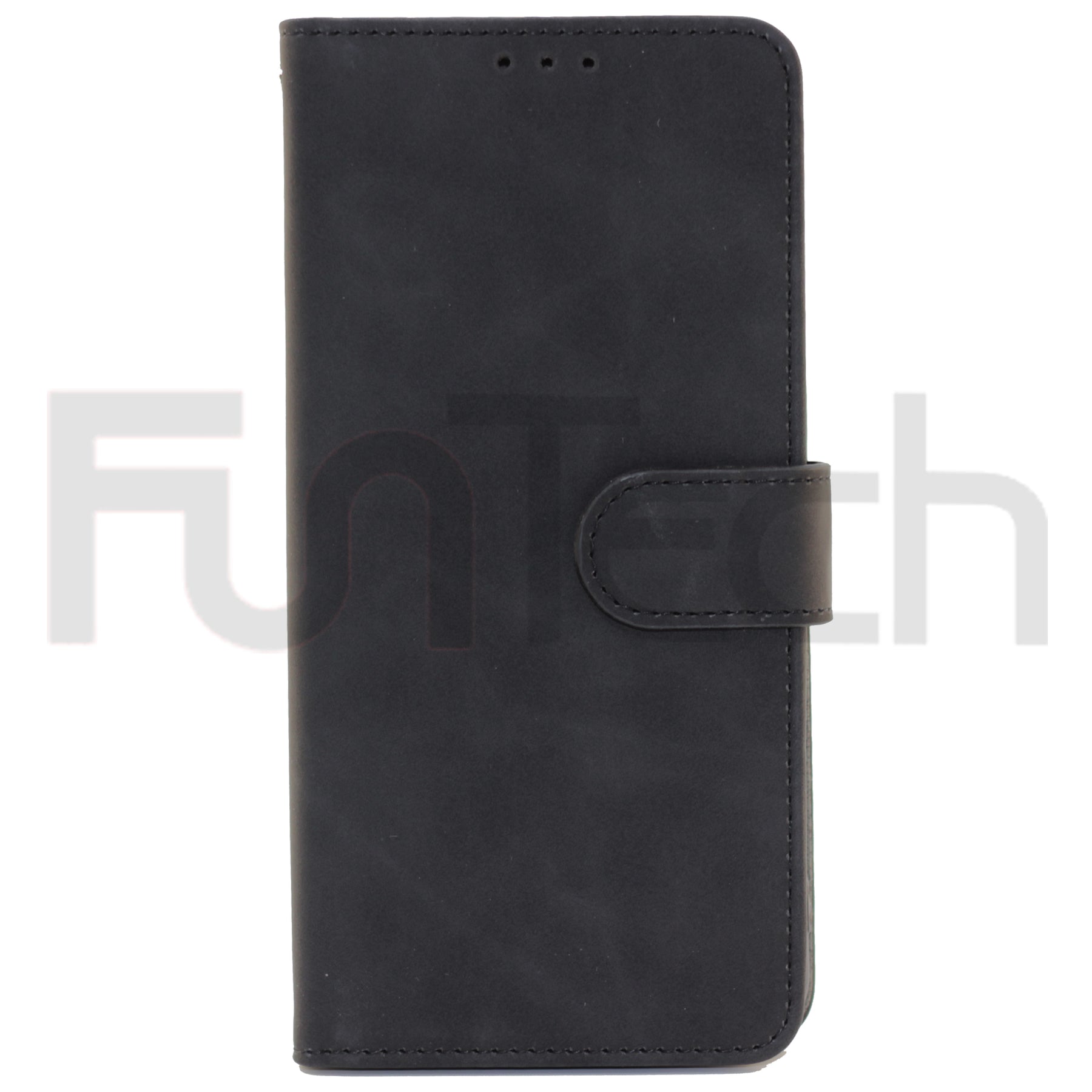 Nokia 5.4, Leather Wallet Case, Color Black,