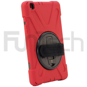 Samsung Tab A 8.0 inch T290/T295 360`  Drop & Shock Proof Case, Color Red