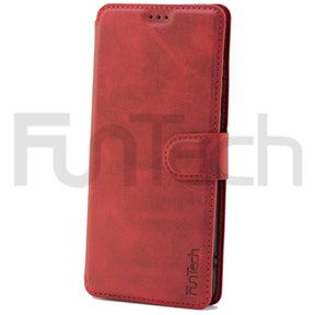 Samsung S20 Plus Leather Wallet Case, Color Red