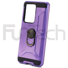 Samsung S20 Ultra Shockproof Ring Armor Case, Color Purple