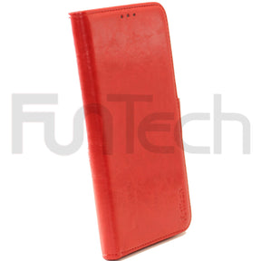 Apple iPhone XS Max Leather Wallet Case Color Red
