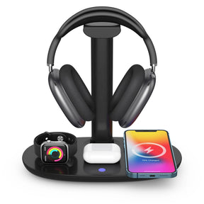4 in 1 headphone stand wireless charger 