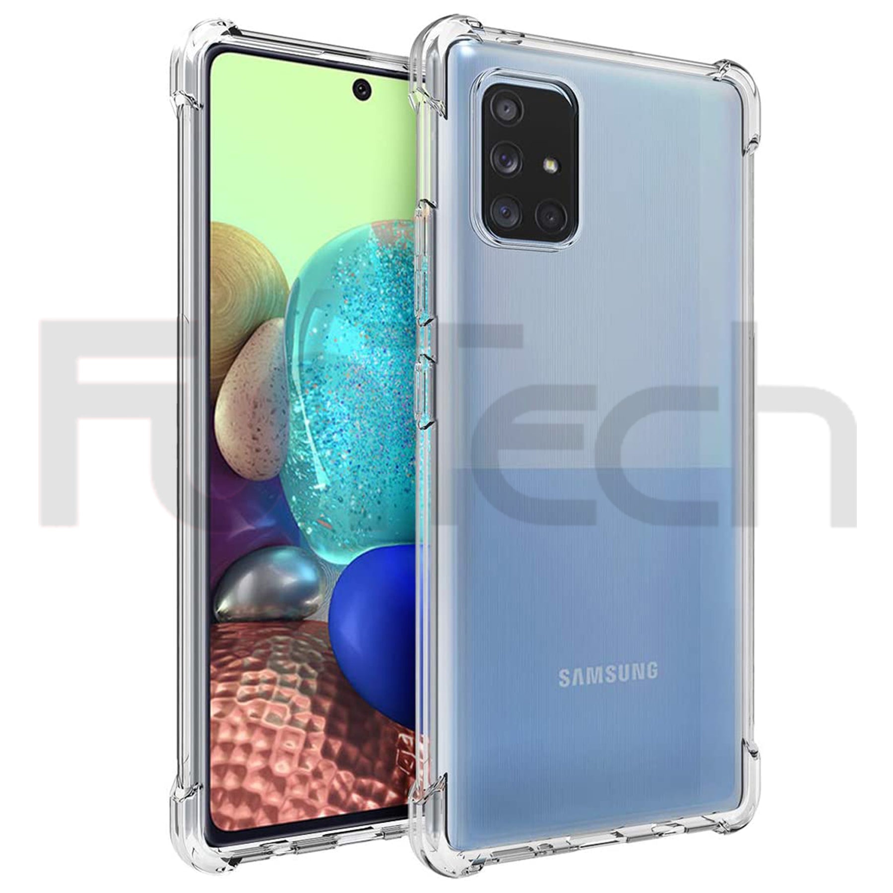 Samsung A71, Solid Invisible Case, Color Clear.