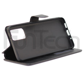 Samsung S20 Plus Leather Wallet Case, Color Black.