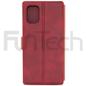 Copy of Samsung A41 Leather Wallet Case Color Red