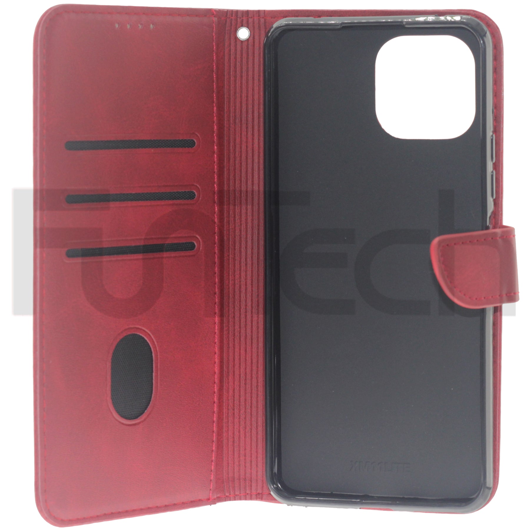 Xiaomi, M11 Lite, Leather Wallet Case, Color Red.