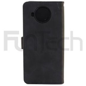 Nokia 8.3, Leather Wallet Case, Color Black,