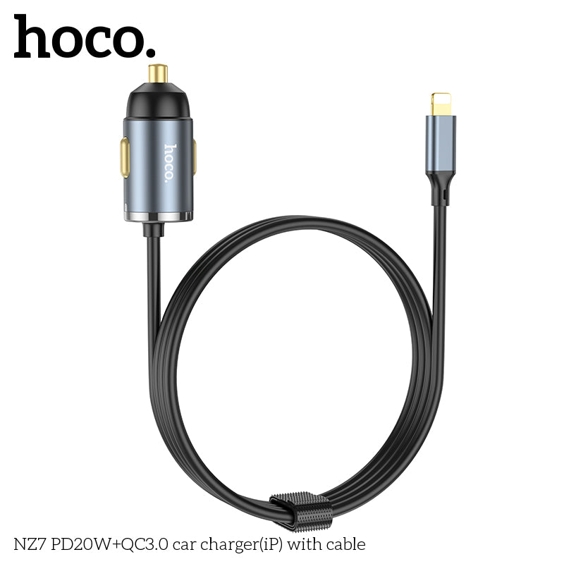 HOCO NZ7 PD20W+QC3.0 car charger (Lighting) with cable