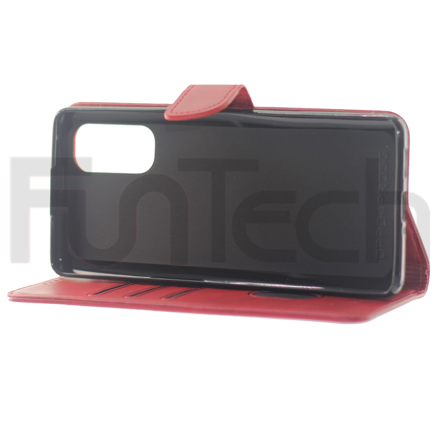 Oppo Reno 4 Pro 5G Lite, Leather Wallet Case, Color Red.