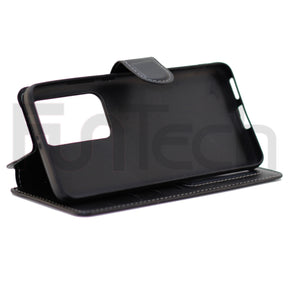 Huawei P40 Pro, Leather Wallet Case, Color Black, 