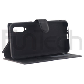 Samsung A90 5G, Leather Wallet Case, Color Black.