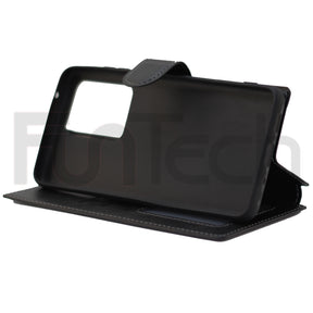 Samsung S20 Ultra Leather Wallet Case, Color Black