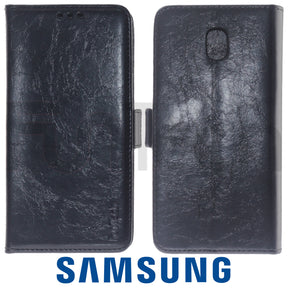 Samsung J5 2017, Leather Wallet Case, Color Black.