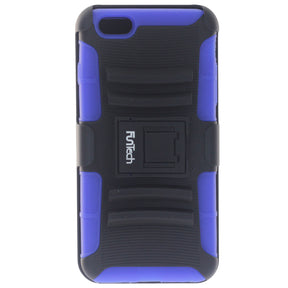 Apple iPhone 6/6S Plus Rugged Shockproof Case with Beltclip, Color Black/Blue