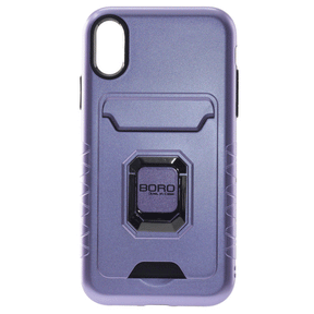 Apple iPhone XR, (BORO) Magnetic Ring Armor Case, Color Purple