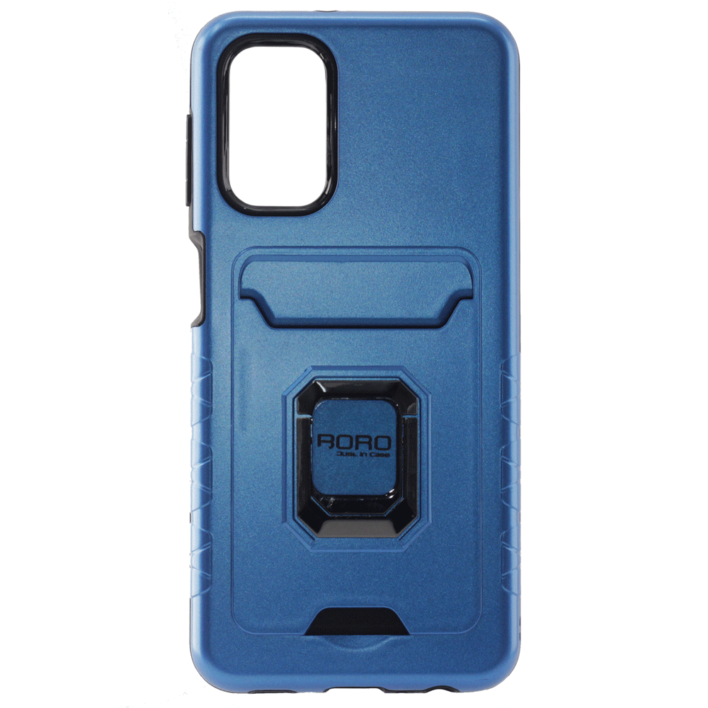 BORO Case For Samsung A32 5G, Magnetic Ring Armor Case With Card Holder Function, Color Blue