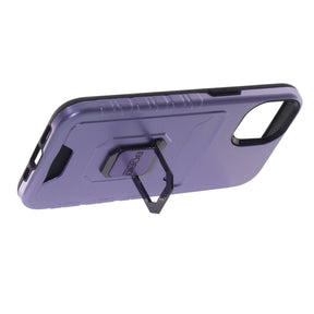 Apple iPhone 11, (BORO) Magnetic Ring Armor Case with Card Holder, Color Purple