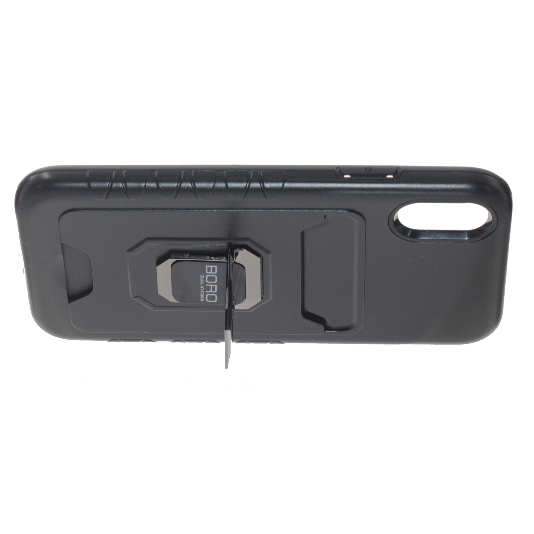 iPhone X/XS Case, (BORO) Magnetic Ring Armor Case, Color Black