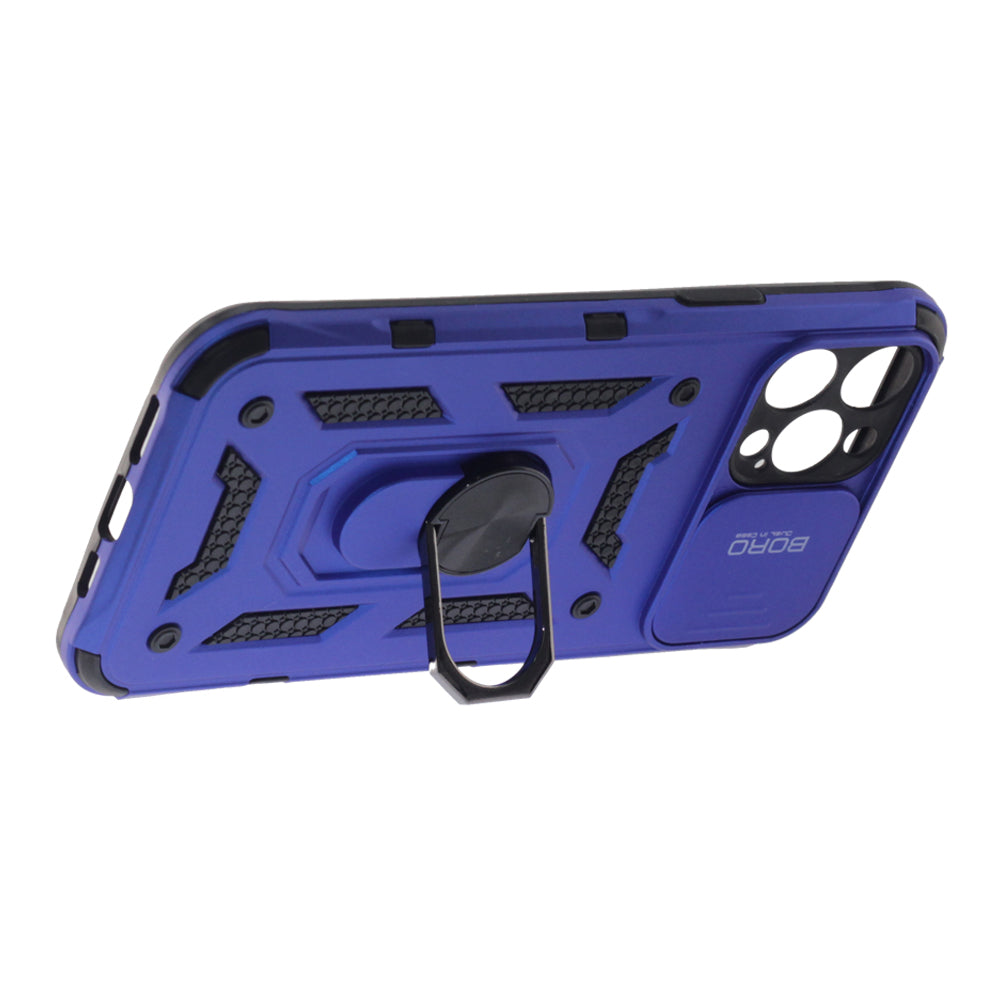 Apple iPhone 12 Pro Max Case, Ring Armor Case with Lens Cover, Color Blue