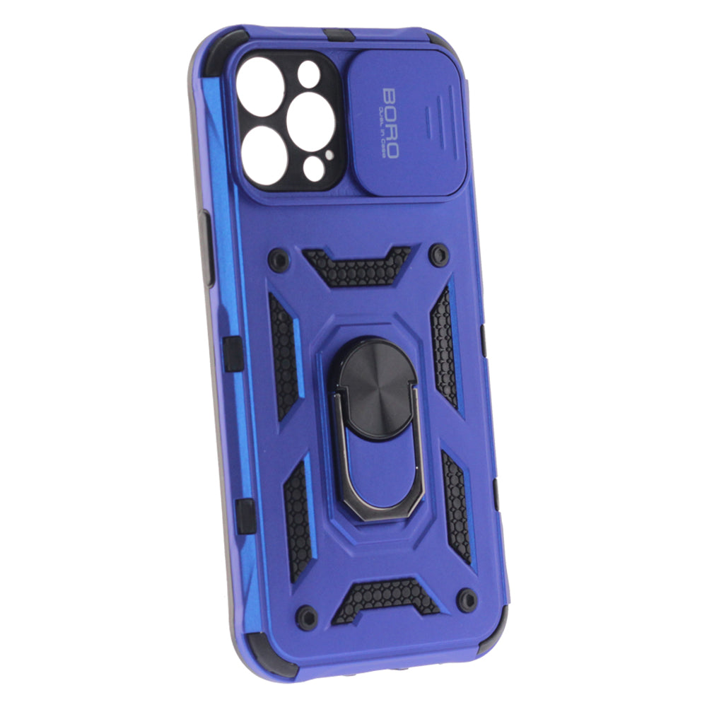 Apple iPhone 12 Pro Max Case, Ring Armor Case with Lens Cover, Color Blue