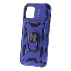 Apple iPhone 12 Pro, Ring Armor Case with Lens Cover, Color Blue