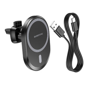 Borofone BH201 Magnetic Wireless Fast Charging Car Holder for iPhone 12/13