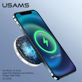 USAMS Super Thin Magnetic Fast Wireless Charger