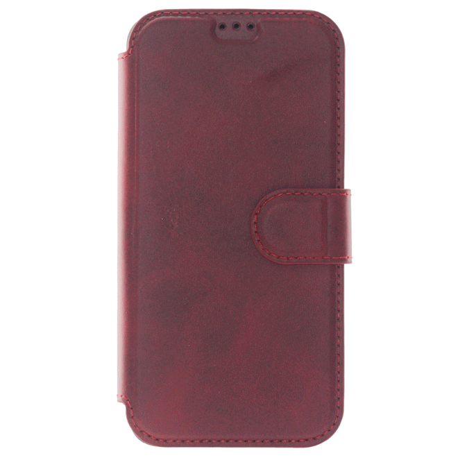 Samsung S22, Leather Wallet Case, Color Red.