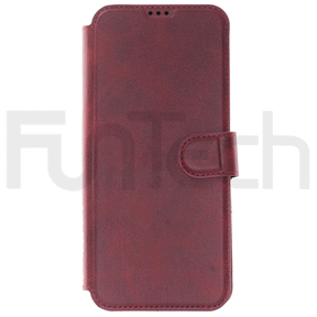 TCL, 20SE, Leather Wallet Case, Color Red.