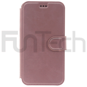 iPhone XR, Leather Wallet Case, Color Pink.